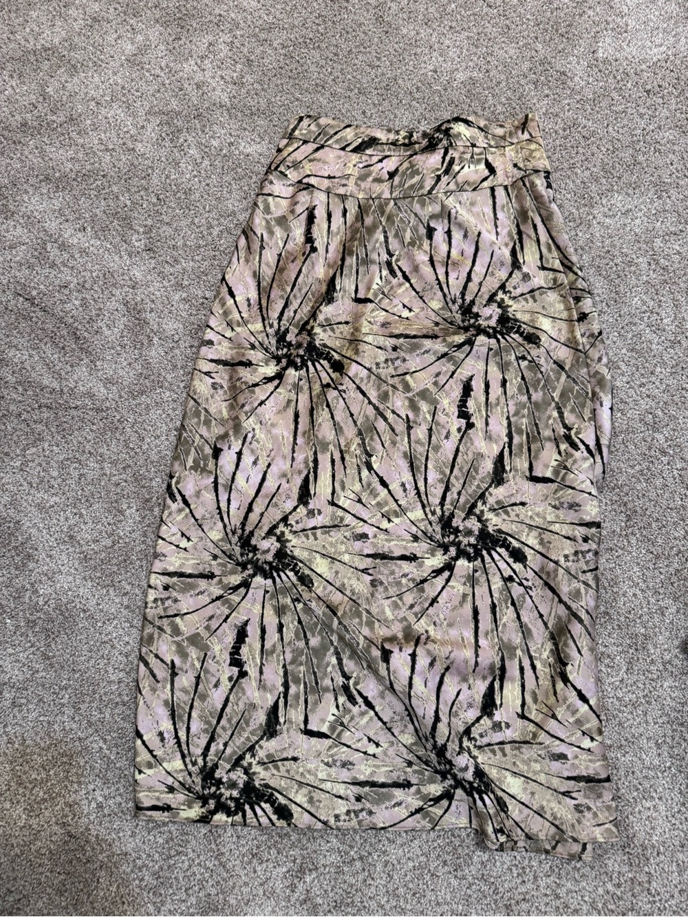 Free People Lavender and Black Floral Maxi Skirt